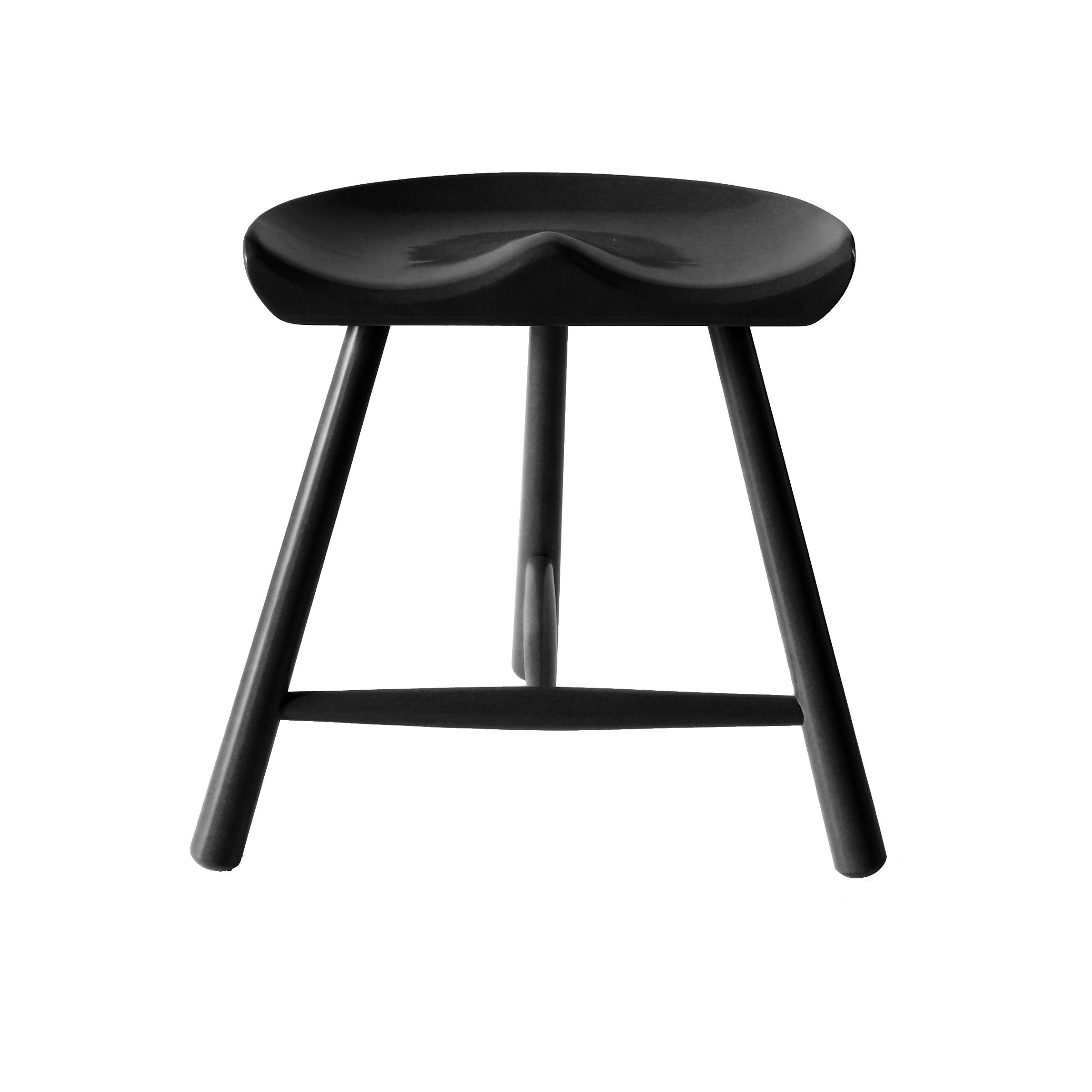 Amazon｜North Orange 3本足 木製 スツール ブラック 完成品